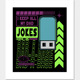 I Keep All My Dad Jokes Typography Funny Posters and Art